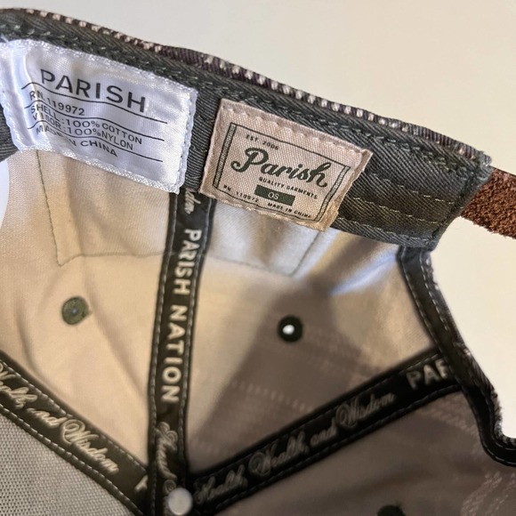 Parish Nation Flat Bill Plaid with Pocket - Picture 8 of 12